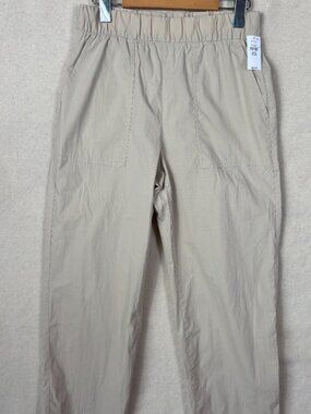 NWT GAP Off-Duty Khaki Pull-On Pants XS Petite Beige Lightweight Elastic Waist P